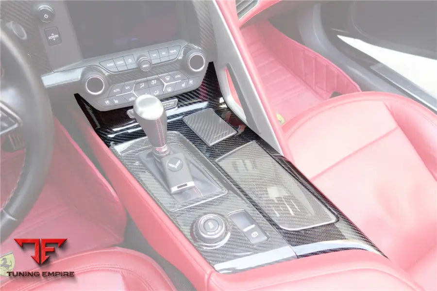 CORVETTE C7 Z06 GRANDSPORT DRY CARBON FIBER INTERIOR OUTSIDE GEARS PANEL PROTECTIVE COVER TRIM BSD
