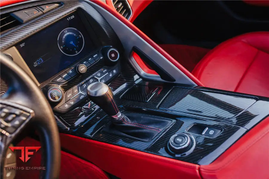 CORVETTE C7 Z06 GRANDSPORT DRY CARBON FIBER INTERIOR OUTSIDE GEARS PANEL PROTECTIVE COVER TRIM BSD