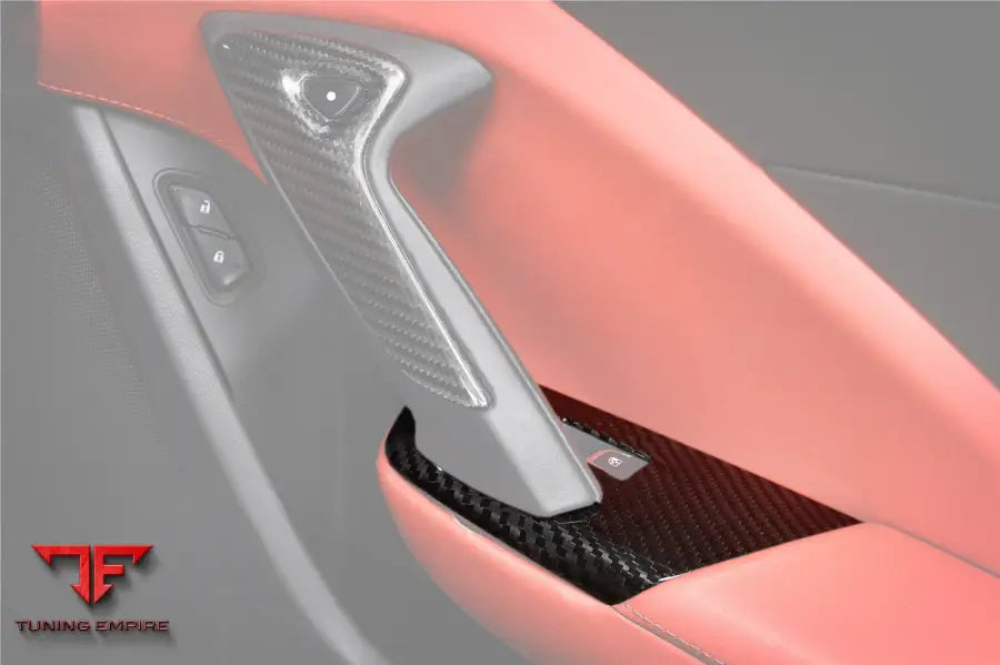 CORVETTE C7 Z06 GRANDSPORT DRY CARBON FIBER INTERIOR PASSENGER WINDOW SWITCH SIDE ARMREST PANEL COVER TRIM BSD