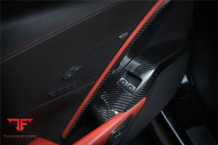 CORVETTE C7 Z06 GRANDSPORT DRY CARBON FIBER INTERIOR WINDOW SWITCH SIDE ARMREST PANEL COVER TRIM BSD