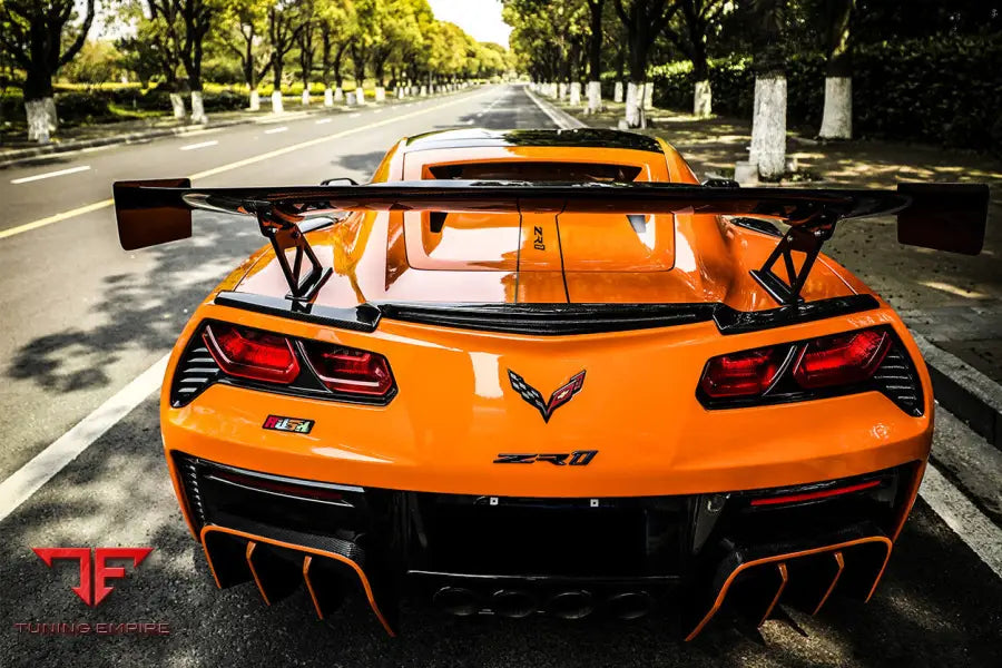 CORVETTE C7 Z51 Z06 GRANDSPORT AR STYLE CARBON FIBER TRUNK SPOILER BSD
