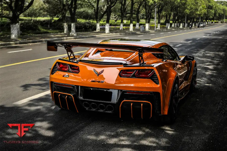 CORVETTE C7 Z51 Z06 GRANDSPORT AR STYLE CARBON FIBER TRUNK SPOILER BSD