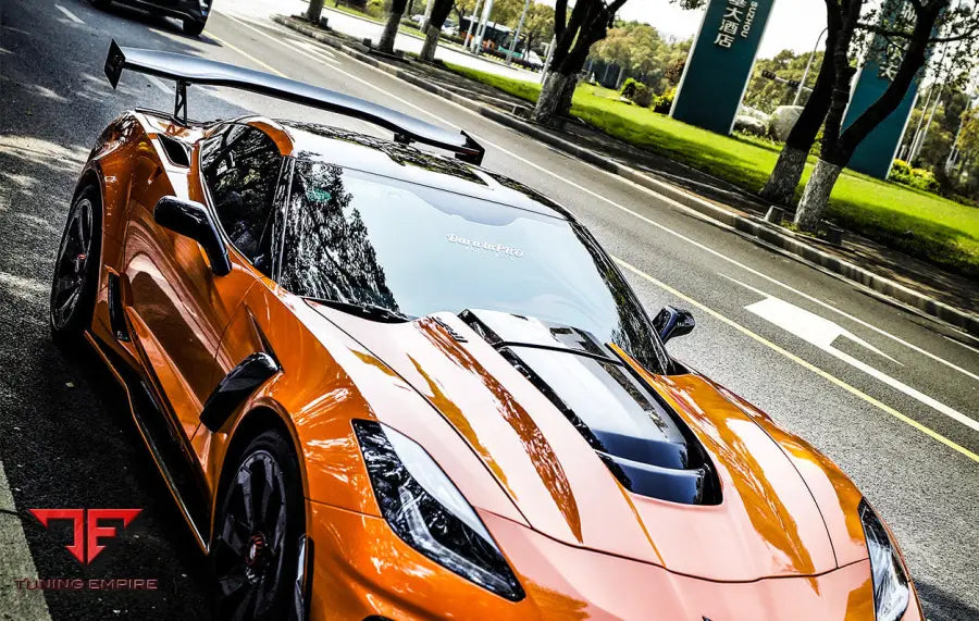 CORVETTE C7 Z51 Z06 GRANDSPORT AR STYLE CARBON FIBER TRUNK SPOILER BSD