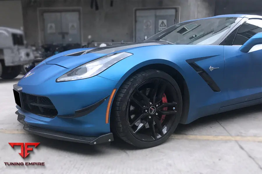 CORVETTE C7 Z51 Z06 GRANDSPORT CARBON FIBER FRONT LIP WINGLETS BSD