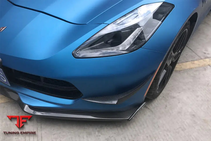 CORVETTE C7 Z51 Z06 GRANDSPORT CARBON FIBER FRONT LIP WINGLETS BSD