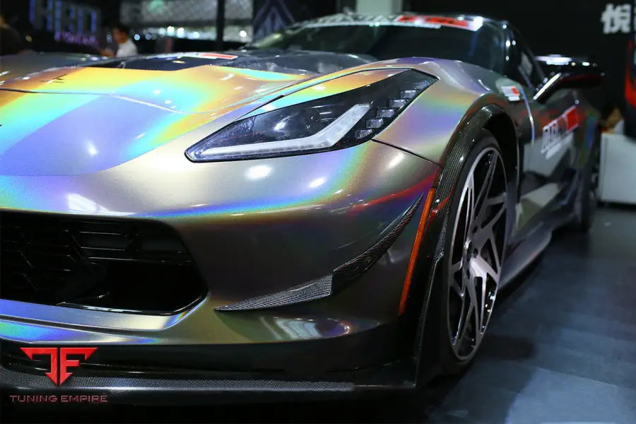 CORVETTE C7 Z51 Z06 GRANDSPORT CARBON FIBER FRONT LIP WITH WINGLETS BSD