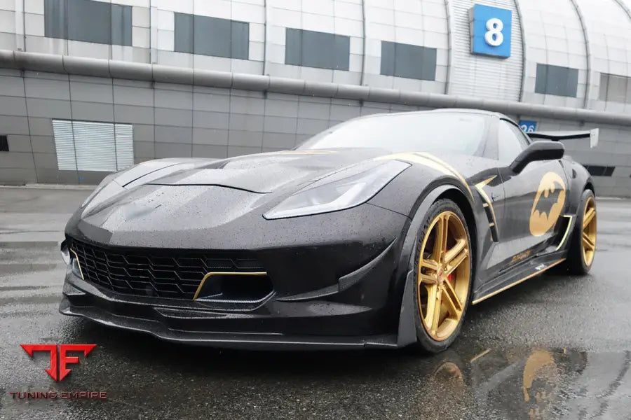 CORVETTE C7 Z51 Z06 GRANDSPORT CARBON FIBER FRONT LIP WITH WINGLETS BSD