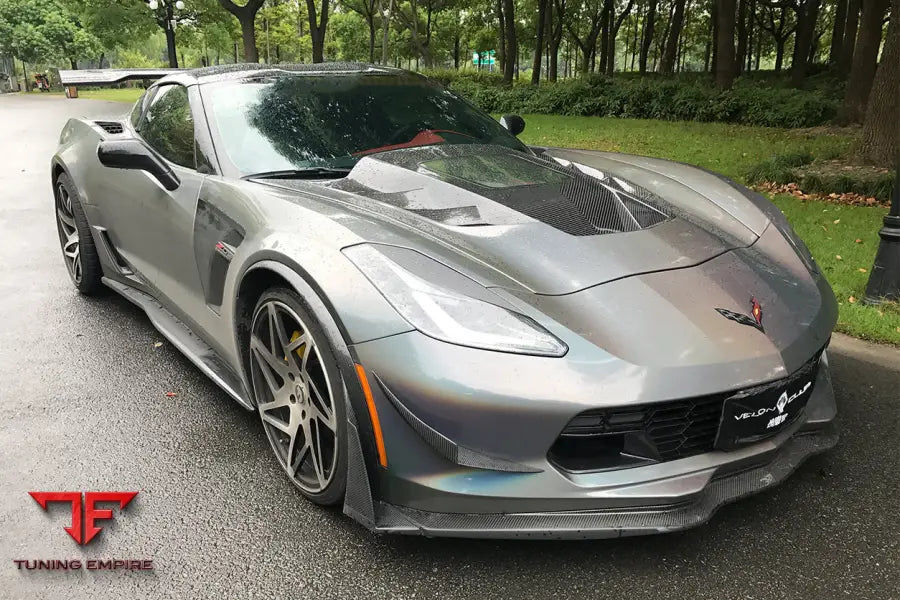 CORVETTE C7 Z51 Z06 GRANDSPORT CARBON FIBER FRONT LIP WITH WINGLETS BSD