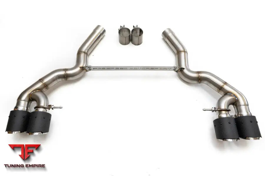 FABSPEED BMW M5 F90 MUFFLER BYPASS PIPES WITH QUAD STYLE TIPS