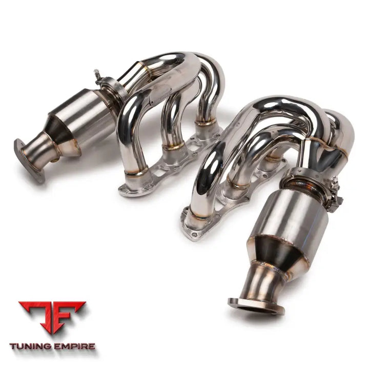 FABSPEED PORSCHE 981 BOXSTER/CAYMAN HEADERS WITH HJS CATALYTIC CONVERTERS (2013-2016)