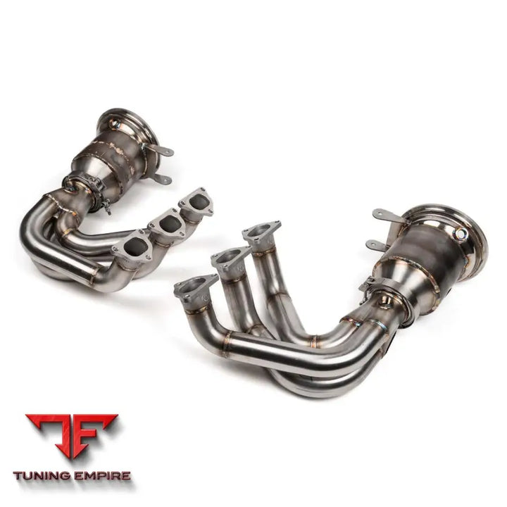 FABSPEED PORSCHE 992 GT3/GT3 RS MODULAR STREET AND RACING HEADERS WITH HJS CATALYTIC CONVERTERS (2022+)