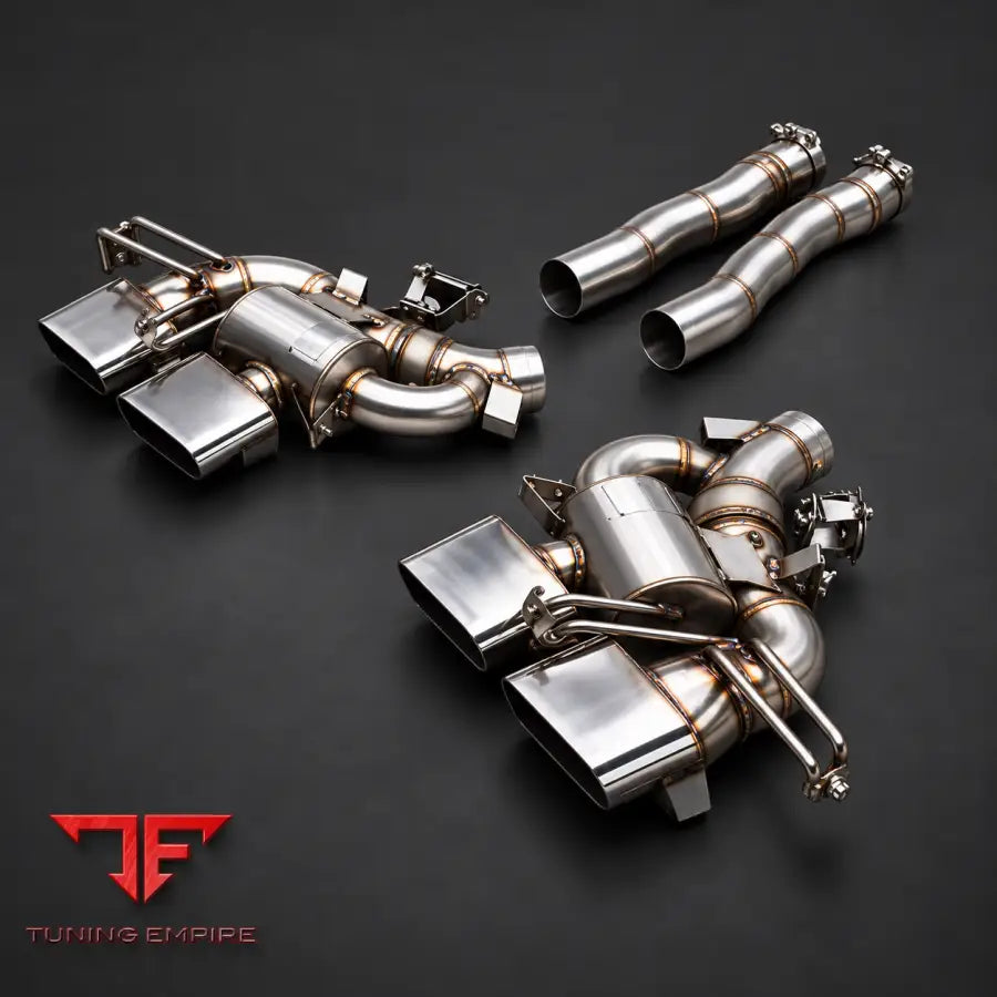 Ferrari 12Cilindri RAZOR TEC valved exhaust system, three-quarter studio view