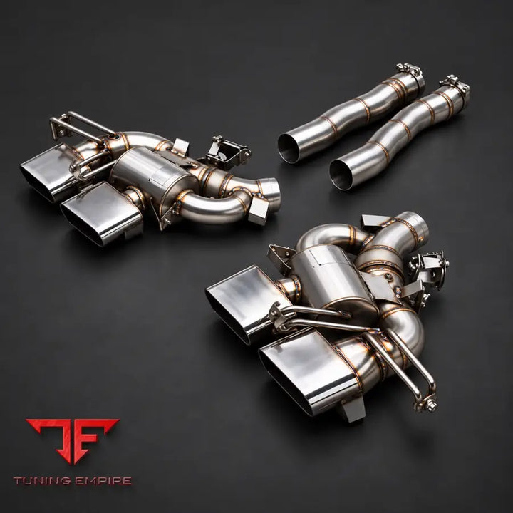 Ferrari 12Cilindri RAZOR TEC valved exhaust system, three-quarter studio view