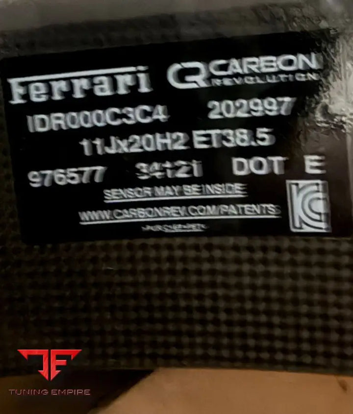 FERRARI 296 OEM CARBON FIBER WHEELS