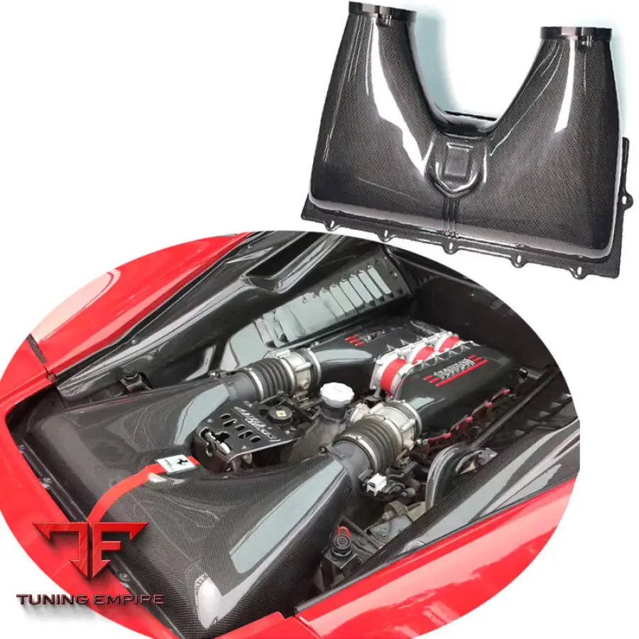 FERRARI 458 CARBON FIBER AIR BOX ENGINE COVER INTERIOR KIT