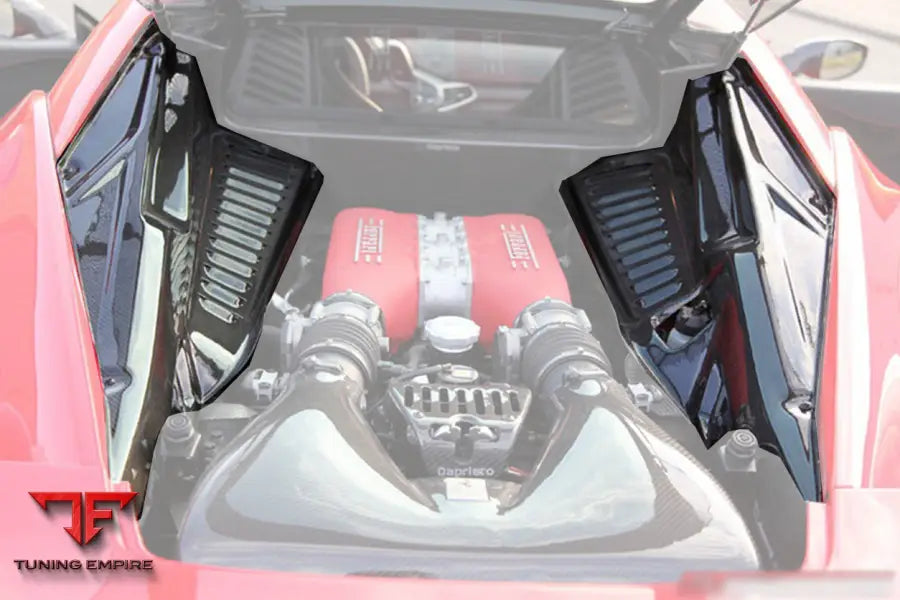 FERRARI 458 COUPE & SPECIALE DRY CARBON FIBER ENGINE BAY PANELS BSD