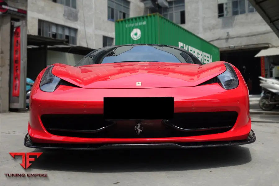 FERRARI 458 COUPE& SPYDER AV STYLE CARBON FIBER FRONT LIP BSD