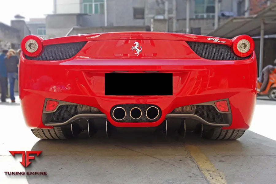 FERRARI 458 COUPE SPYDER CARBON FIBER REAR DIFFUSER BSD
