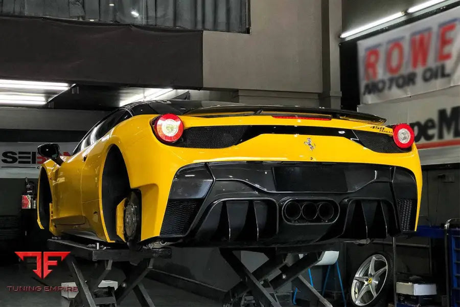 FERRARI 458 ITALY SPIDER VRS STYLE REAR BUMPER WTIPS BSD