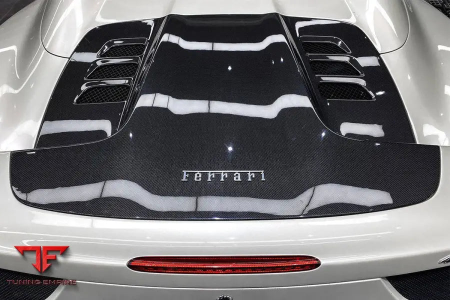 FERRARI 458 SPYDER STYLE DOUBLE CARBON FIBER ENGIEN HOOD TRUNK BSD
