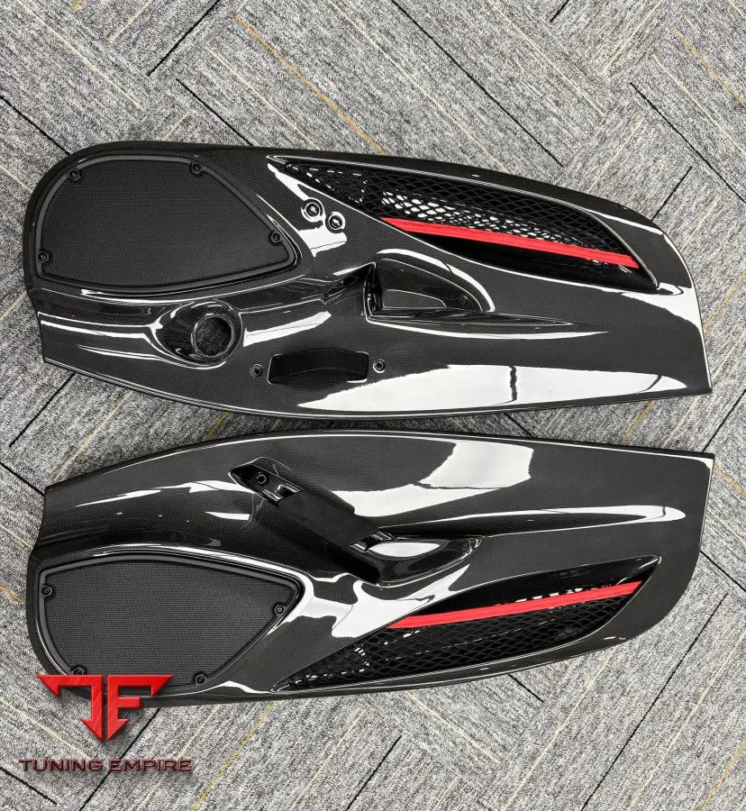 FERRARI 488 PISTA CARBON FIBER DOOR INSERTS