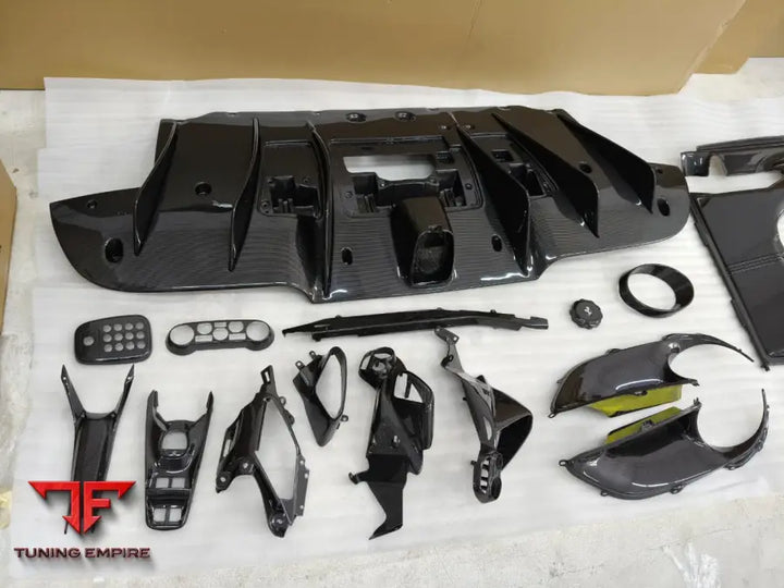 FERRARI 488 CARBON FIBER INTERIOR AND ENGINE BAY PARTS