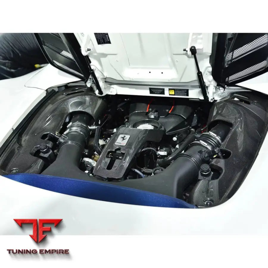 FERRARI 488 CONVERTIBLE CARBON FIBER REAR ENGINE BAY COVER INTERIOR PANEL