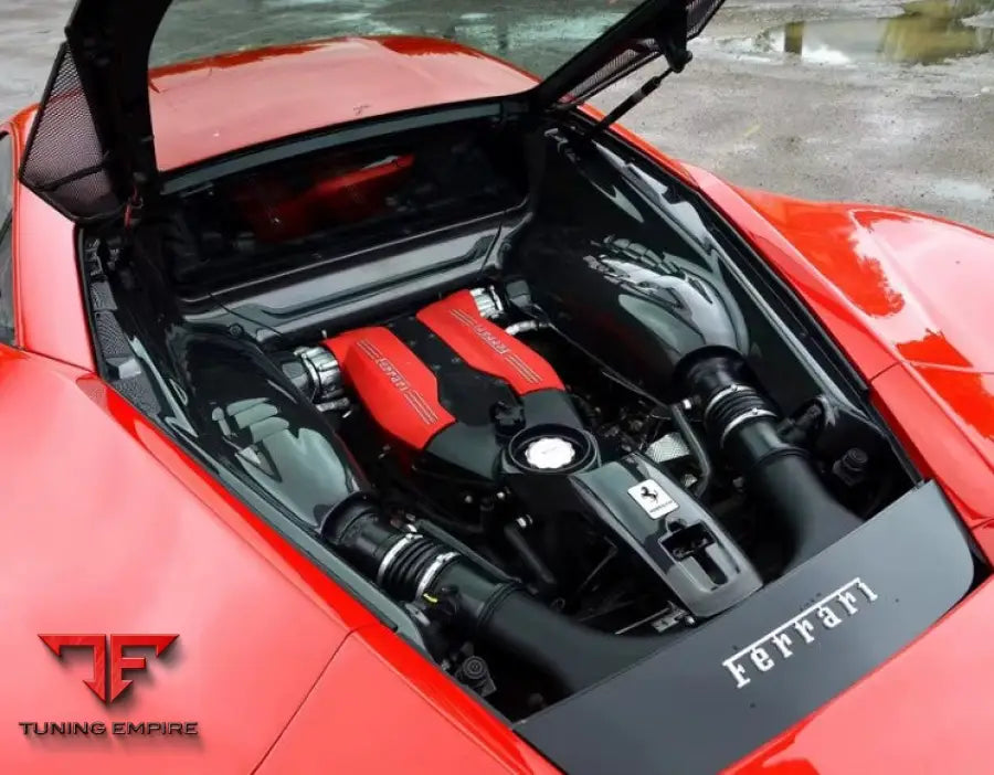 FERRARI 488 GTB CARBON FIBER ENGINE COVERS AIR BOX 2015-2017Y