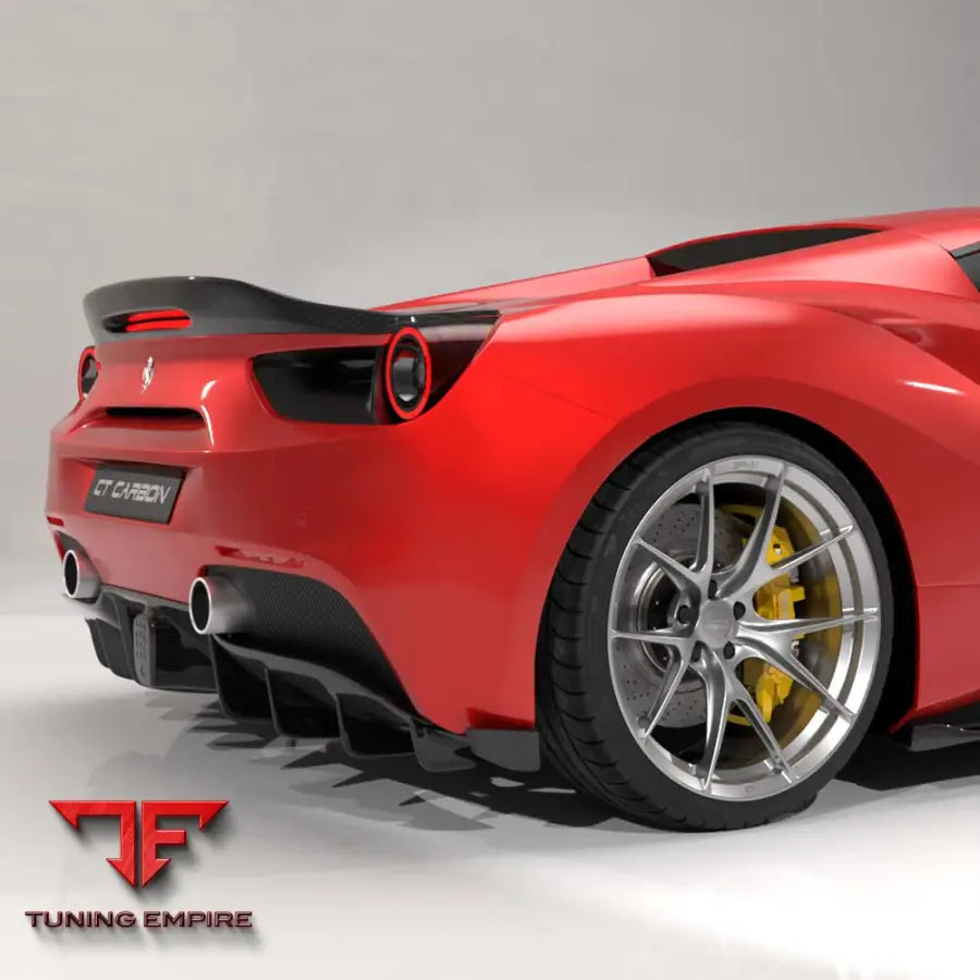FERRARI 488 GTB COUPE & SPIDER CARBON FIBRE DIFFUSER - CT CARBON