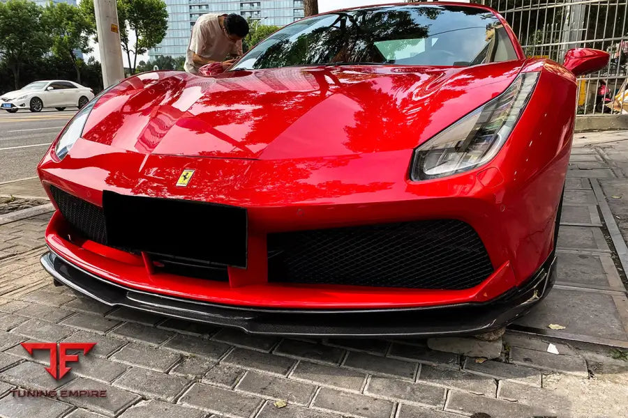 FERRARI 488 GTB RS STYLE CARBON FIBER FRONT LIP BSD