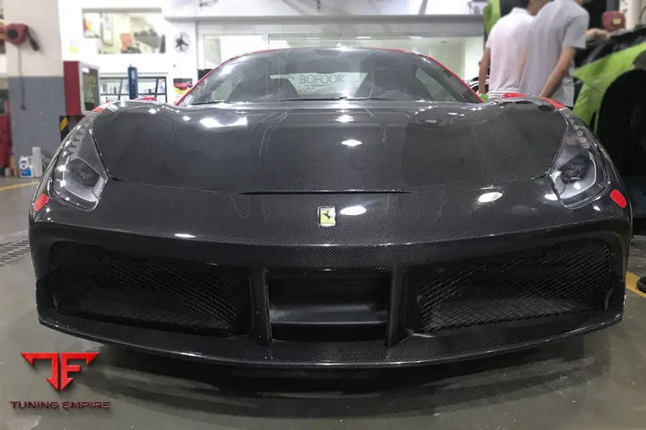 FERRARI 488 GTB SPYDER OE STYLE CARBON FIBER FRONT BUMPER BSD