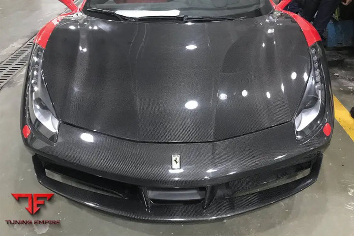FERRARI 488 GTB SPYDER OE STYLE CARBON FIBER HOOD BSD