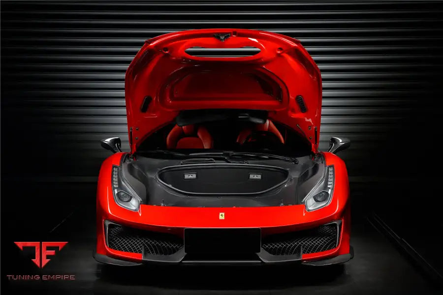 FERRARI 488 GTB & SPYDER PISTA STYLE FRONT BUMPER SET W/HOOD BSD