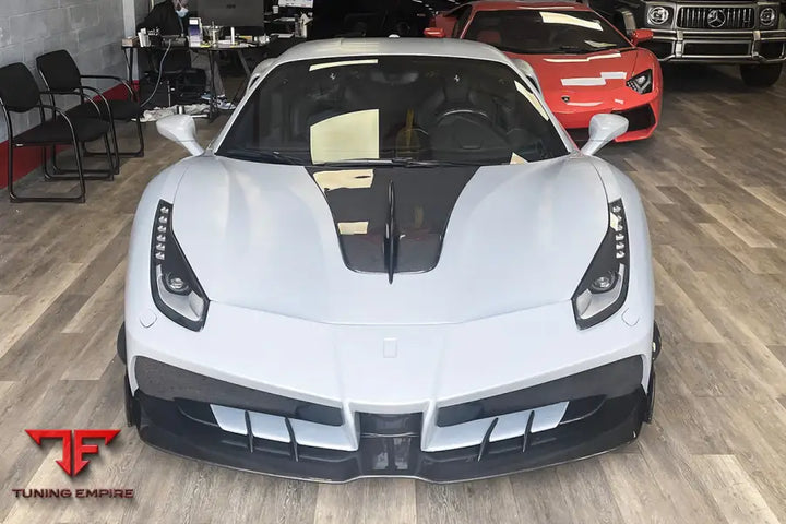 FERRARI 488 GTBSPYDER MA STYLE PARTIAL CARBON FIBER FRONT BUMPER BSD