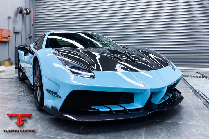 FERRARI 488 GTBSPYDER MA STYLE PARTIAL CARBON FIBER FRONT BUMPER BSD