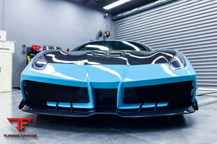 FERRARI 488 GTBSPYDER MA STYLE PARTIAL CARBON FIBER FRONT BUMPER BSD