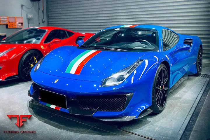 FERRARI 488 PISTA OEM STYLE PART CARBON FIBER FRONT BUMPER BSD