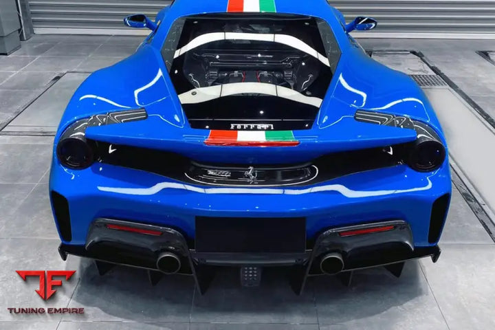 FERRARI 488 PISTA OEM STYLE PART CARBON FIBER REAR BUMPER BSD