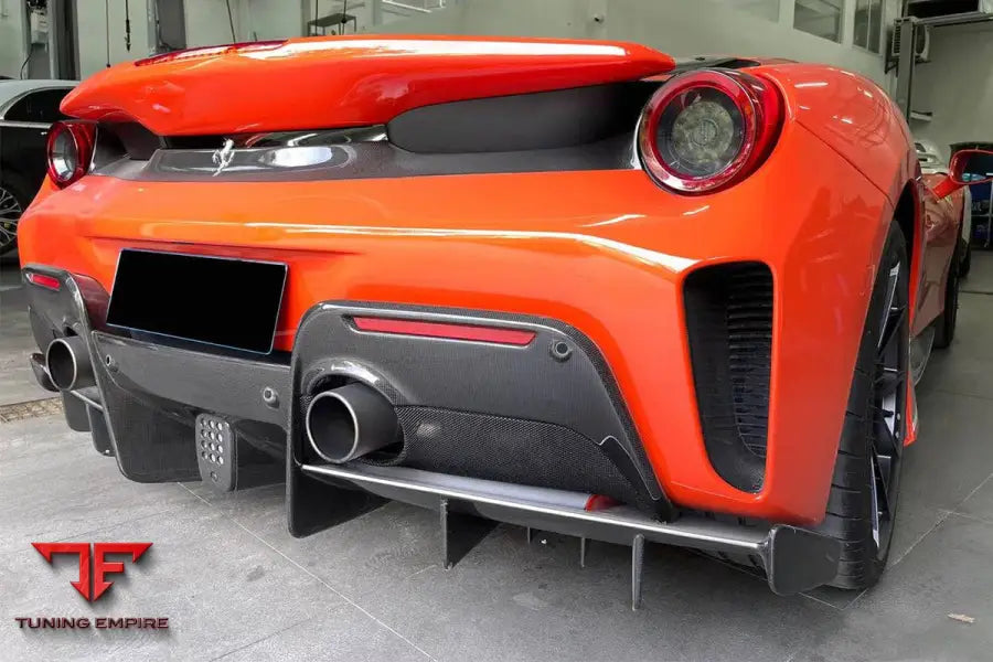 FERRARI 488 PISTA OEM STYLE PART CARBON FIBER REAR BUMPER BSD