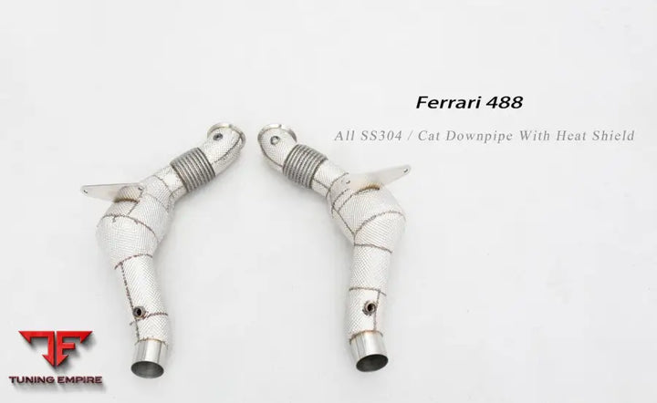 Ferrari 488 Spider Cat Downpipe With Heat Shield Exhaust System