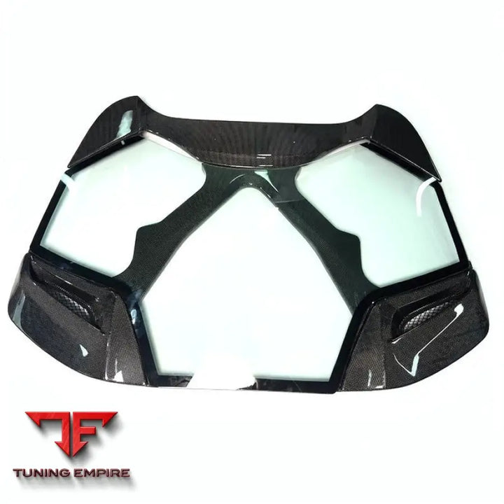 FERRARI 488 SPIDER CARBON FIBER REAR TRUNK ENGINE HOOD COVER BONNET WITH GLASS