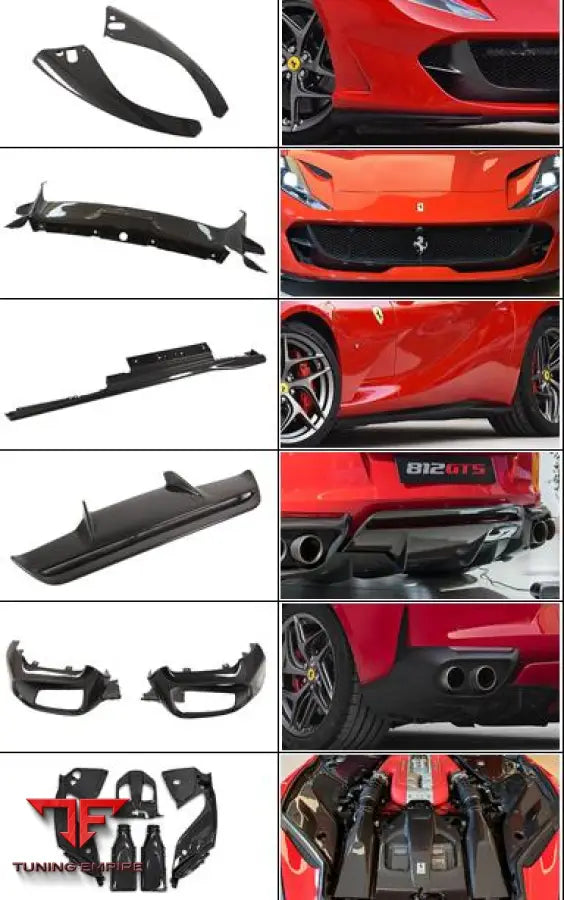 FERRARI 812 OEM CARBON FIBER PARTS