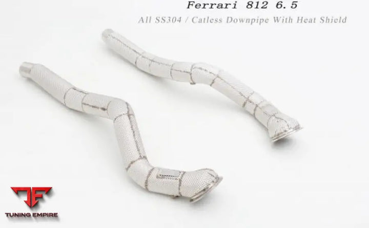 Ferrari 812 6.5 All Ss304 Catless Downpipe With Heat Shield Exhaust System