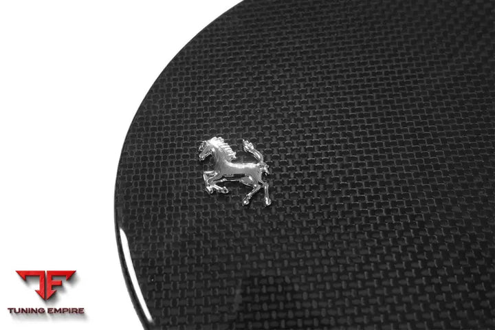 FERRARI 812 OE STYLE DRY CARBON FIBER FUEL DOOR WITH LOGO BSD