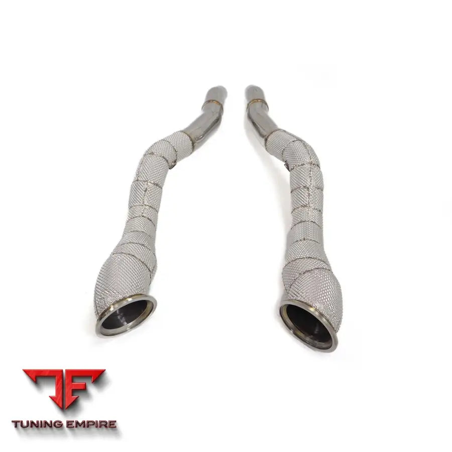 FERRARI 812 STAINLESS STEEL RAZOR EXHAUST DOWNPIPE WITH HEAT SHIELD