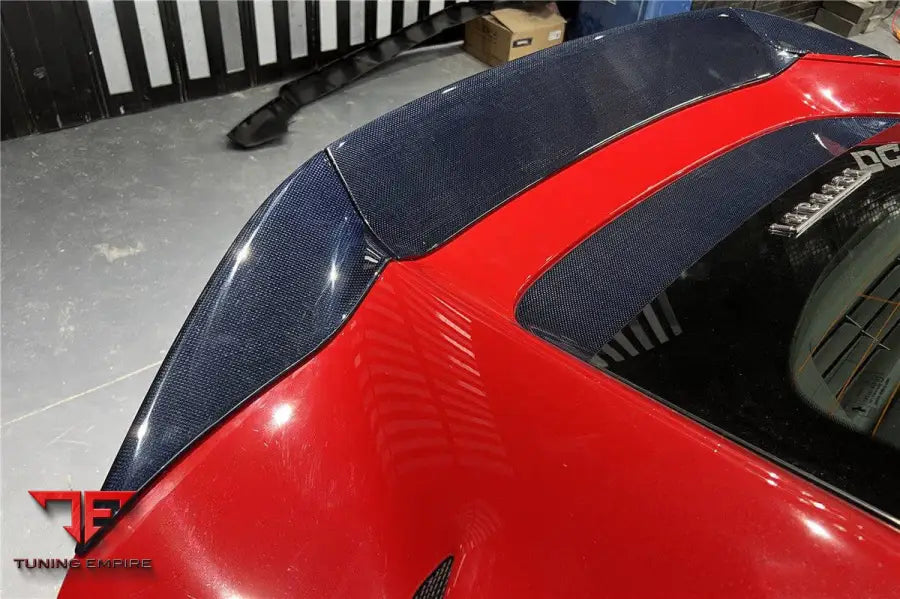 FERRARI 812 SUPERFAST & GTS OE STYLE DRY CARBON FIBER REAR BONNET LOWER INSERT BSD
