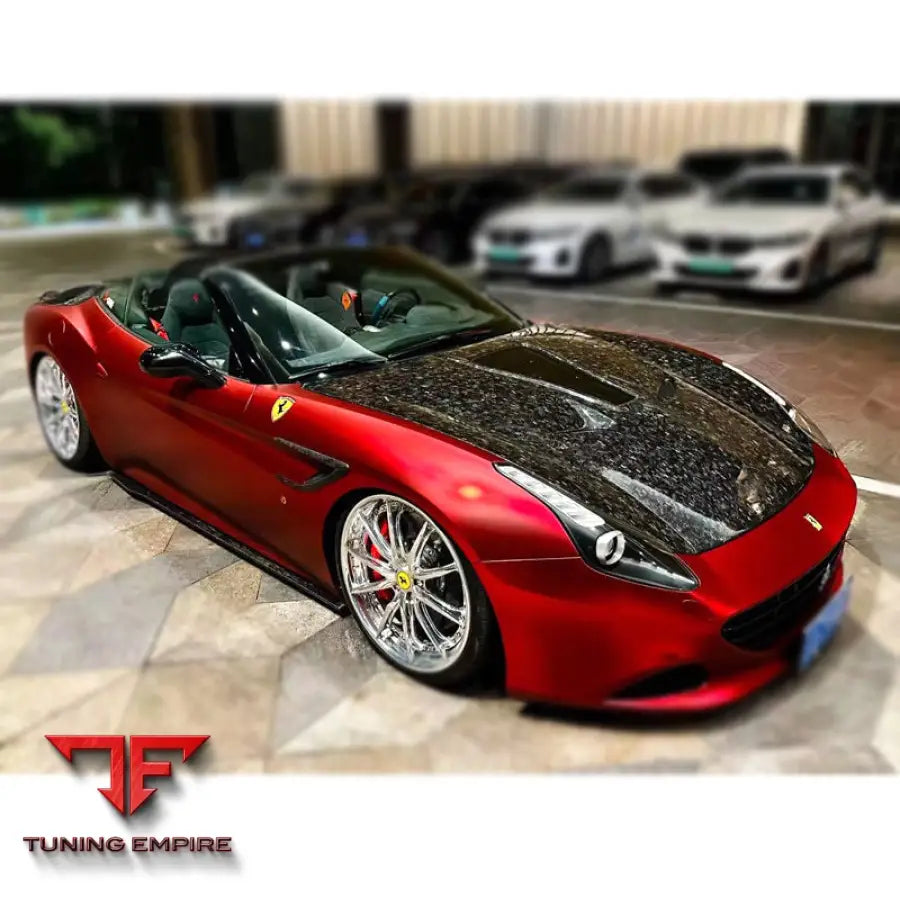 FERRARI CALIFORNIA T CARBON FIBER TRANSPARENT GLASS ENGINE HOOD COVER