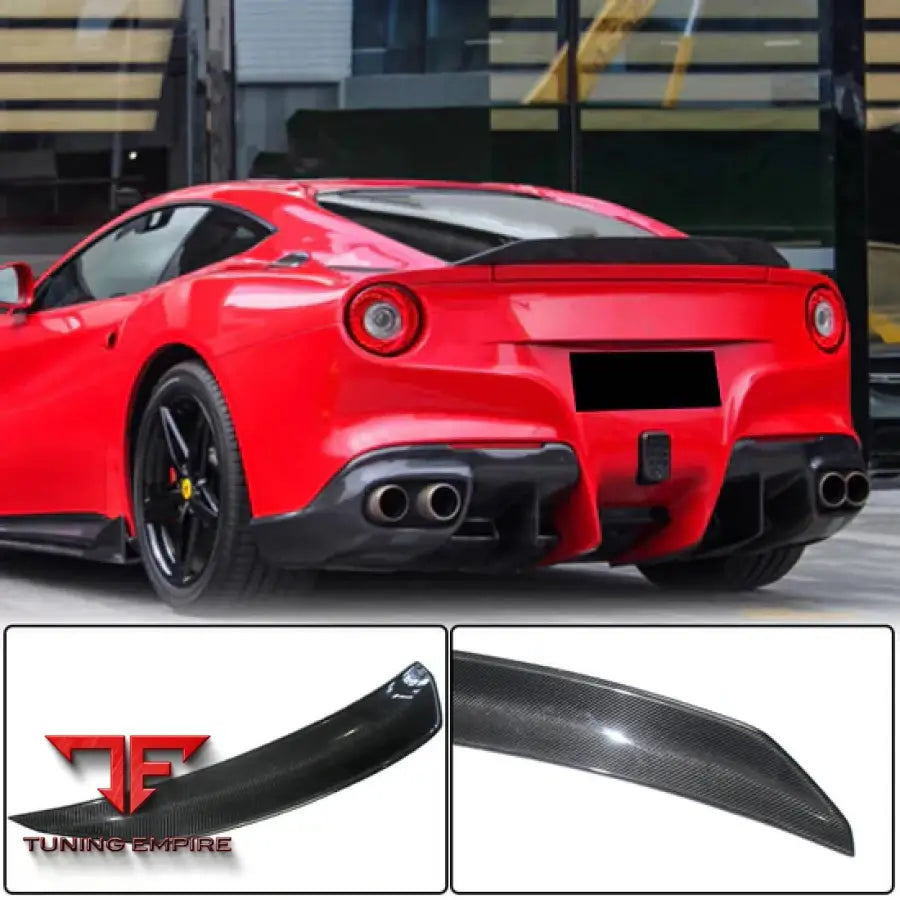 FERRARI F12 BERLINETTA COUPE CARBON FIBER REAR TRUNK SPOILER 2013-2017Y