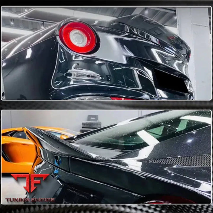 FERRARI F12 BERLINETTA COUPE CARBON FIBER REAR TRUNK SPOILER 2013-2017Y