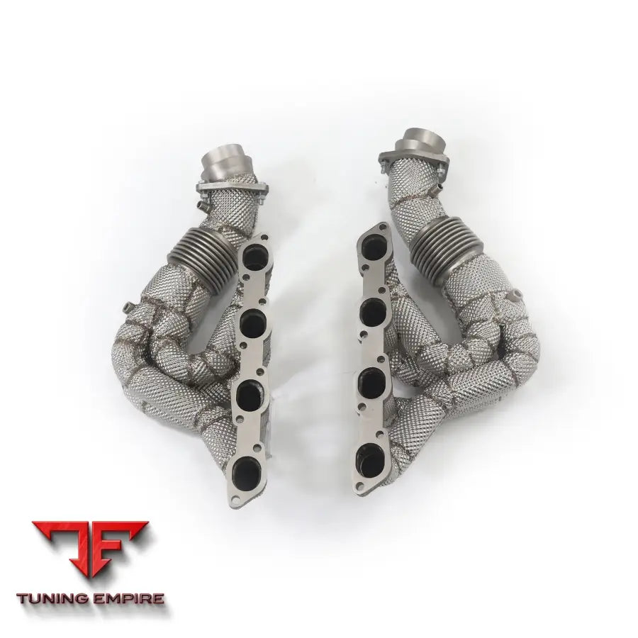 FERRARI F430 STAINLESS STEEL RAZOR EXHAUST HEADER WITH HEAT SHIELD